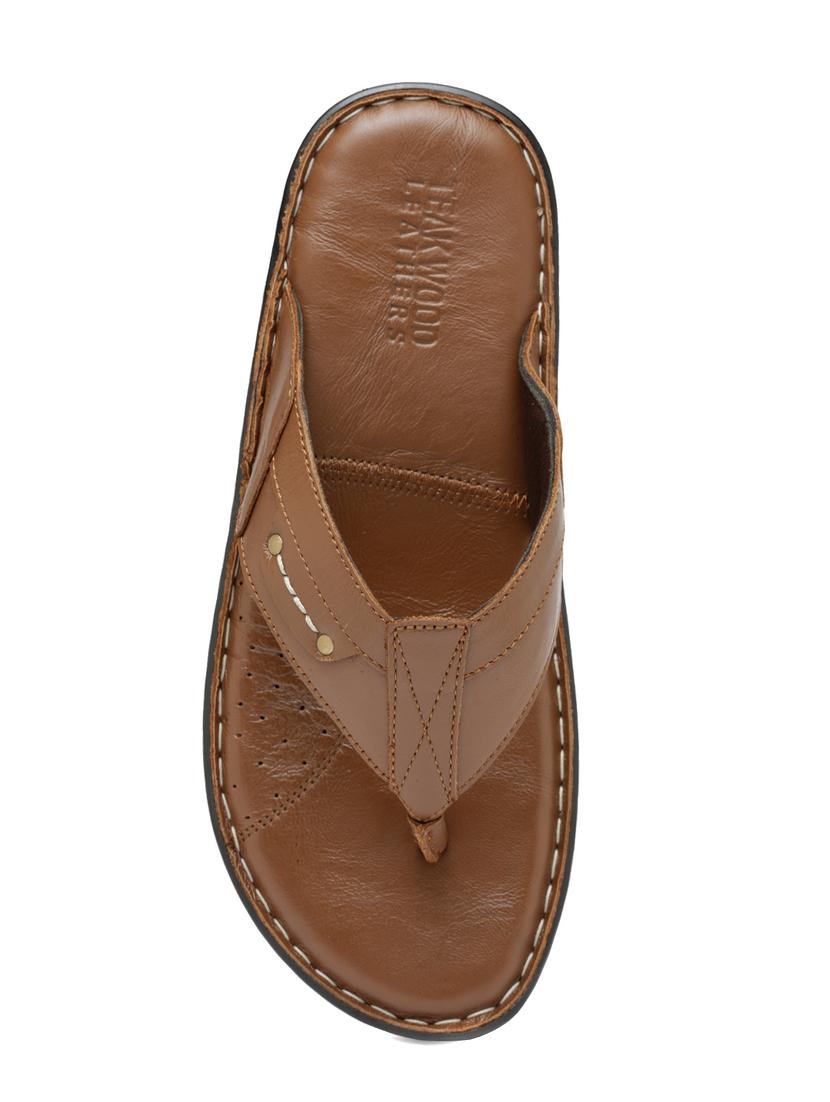 tan Leather toe separator slipper - 15160241 - Zoom Image - 4