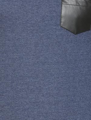 blue cotton blend pocket t-shirt - 15160629 - Standard Image - 4