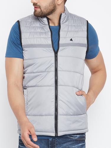grey polyester quilted jacket - 15162088 - Very Small Image - 1