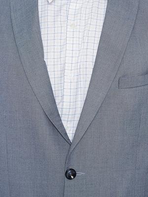 blue poly wool formal blazer - 15162091 - Standard Image - 4