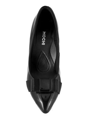 black faux leather slip on pumps - 15162481 - Standard Image - 4