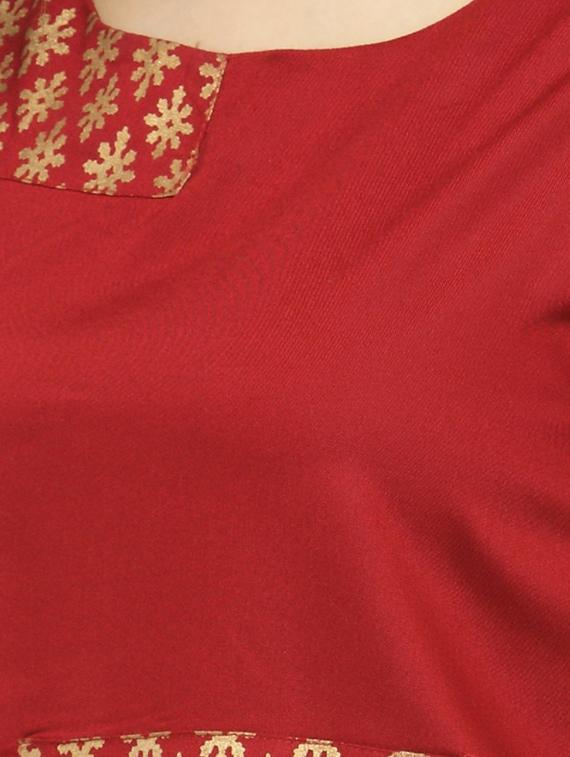 red viscose blouse - 15162931 - Zoom Image - 4