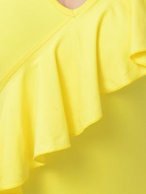 yellow solid nylon monokini - 15163291 - Standard Image - 4