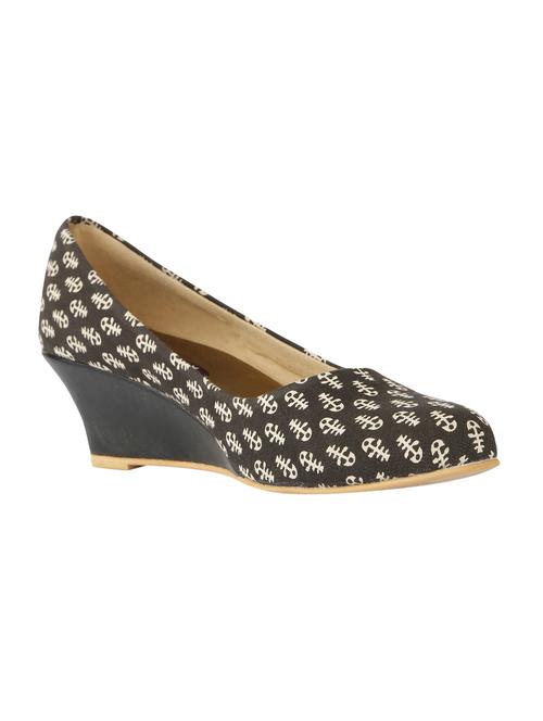 black slip on wedge - 15163638 - Standard Image - 1
