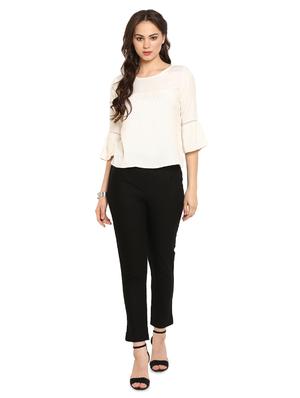black cotton trouser - 15164775 - Standard Image - 4