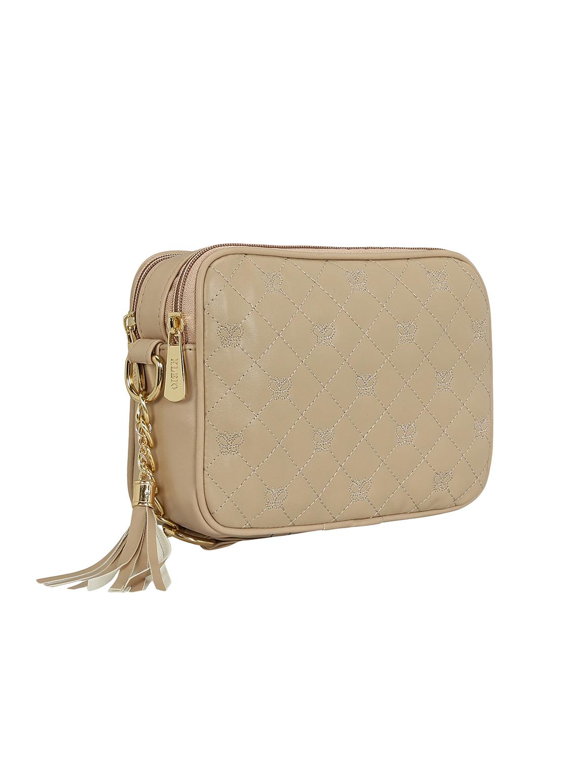 cream leatherette regular sling bag - 15166535 - Zoom Image - 4