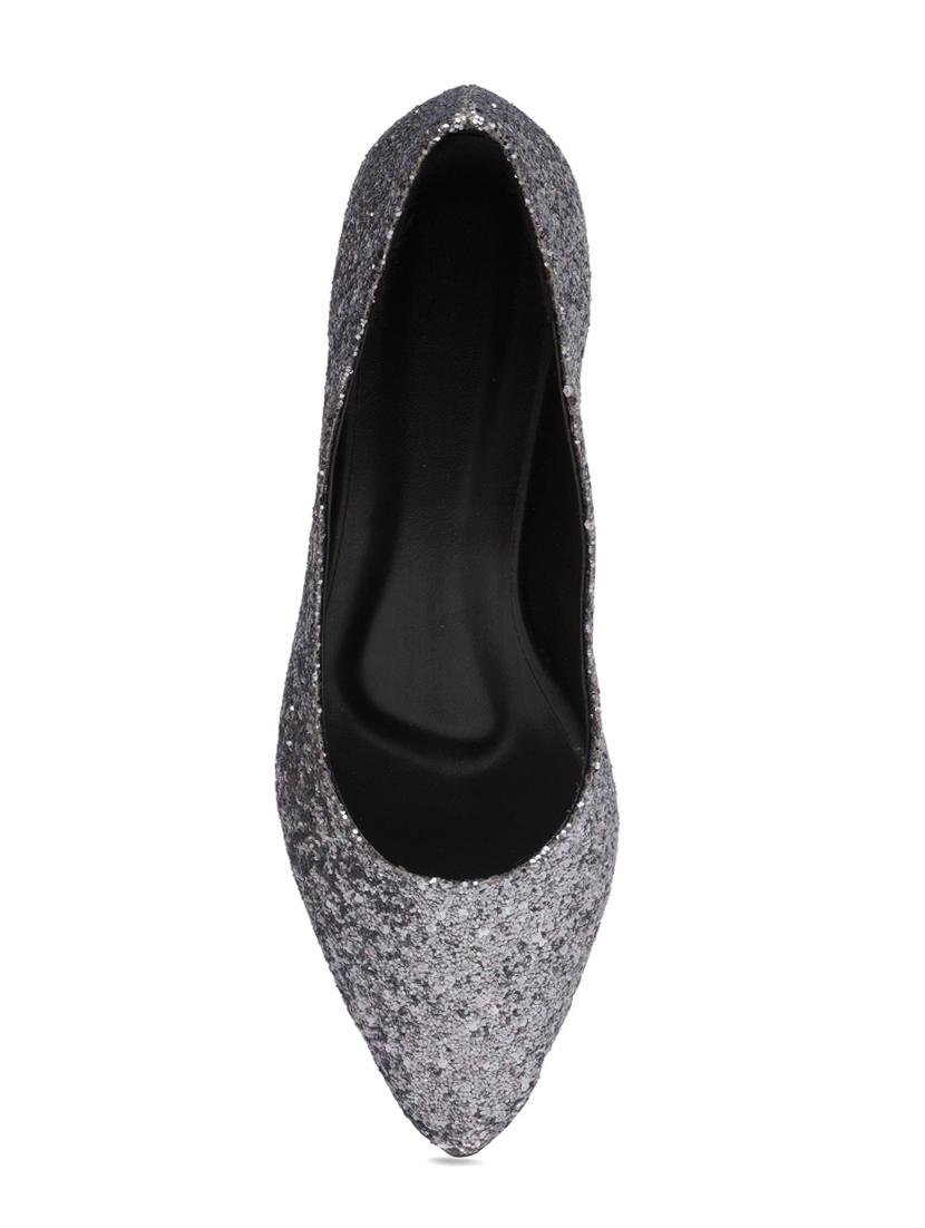grey faux leather slip on ballerina - 15168174 - Zoom Image - 4