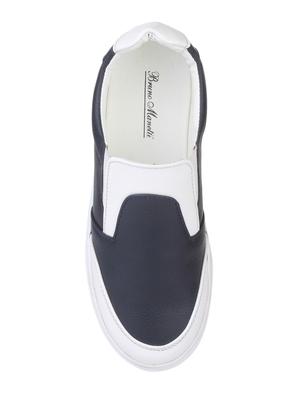navy blue leatherette sneaker - 15168459 - Standard Image - 4