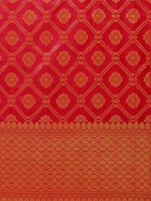 Red banarasi dupatta - 15168862 - Standard Image - 4