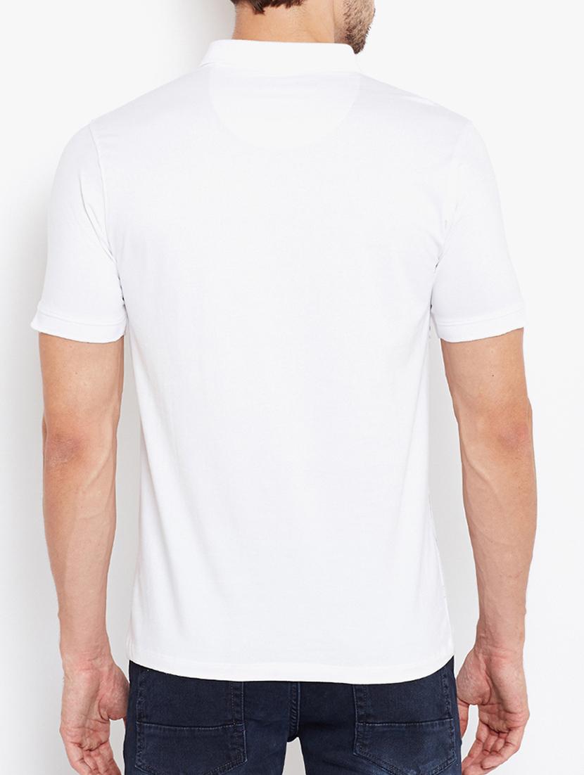 white cotton front print t-shirt - 15169206 - Zoom Image - 4