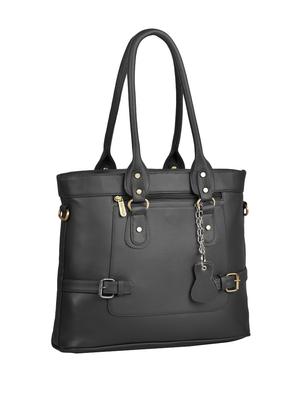 black leatherette (pu) regular handbag - 15169580 - Standard Image - 4