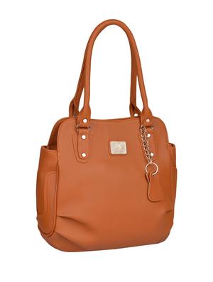 tan leatherette (pu) regular handbag - 15169589 - Standard Image - 4