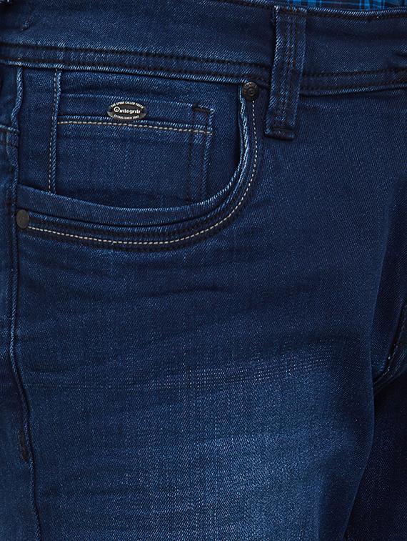blue cotton washed jeans - 15171617 - Zoom Image - 4