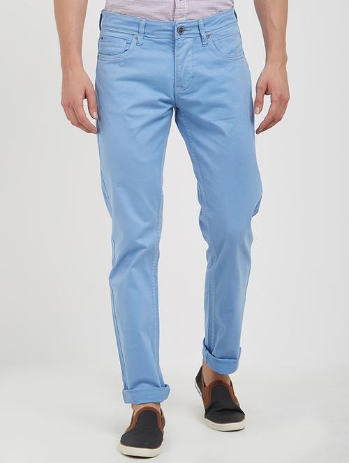 blue cotton plain jeans - 15171634 - Standard Image - 1