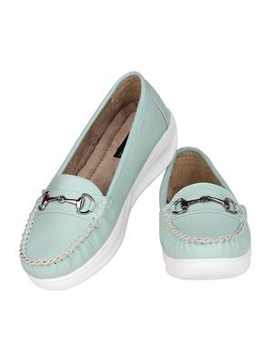 sea green resin slip on loafers - 15173292 - Standard Image - 4