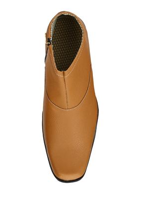 tan Leather slip on boot - 15173354 - Standard Image - 4