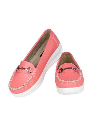 red resin slip on loafers - 15173449 - Standard Image - 4