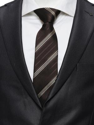 brown::beige microfiber tie - 15173760 - Standard Image - 4