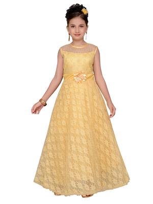 beige net gown - 15175582 - Standard Image - 4