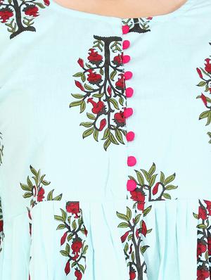 Block printed kurta palazzo set - 15175661 - Standard Image - 4