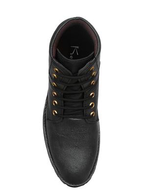 black leatherette high ankle boot - 15175854 - Standard Image - 4