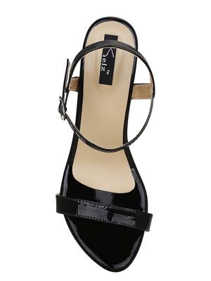 black faux leather ankle strap sandals - 15176489 - Standard Image - 4