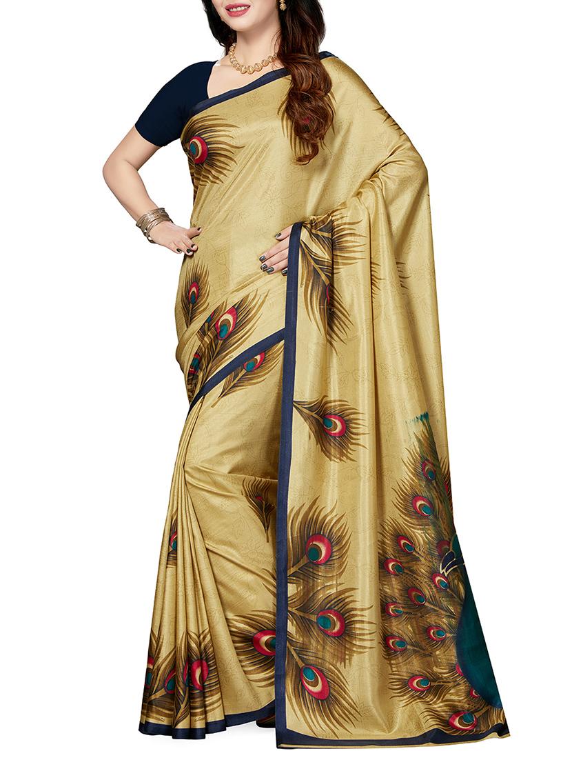 set of 2 multicolor silk blend printed saree combo with blouse - 15176503 - Zoom Image - 4
