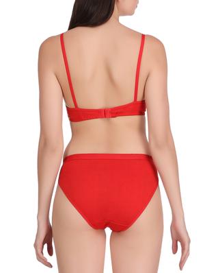 Set of 2 multi colored rayon bras and panty set - 15176849 - Standard Image - 4