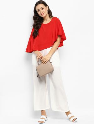 red solid layered top - 15177093 - Standard Image - 4