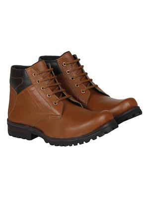 tan leatherette high ankle boot - 15177225 - Standard Image - 4