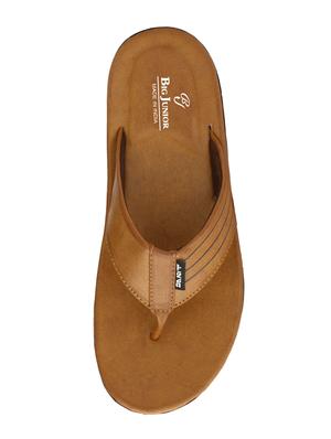 brown Leatherette toe separator slipper - 15177228 - Standard Image - 4