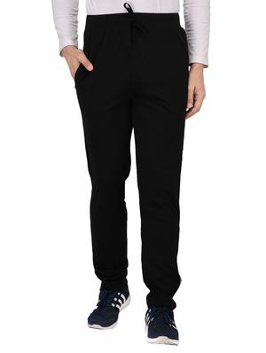 black cotton full length track pant - 15180216 - Standard Image - 1