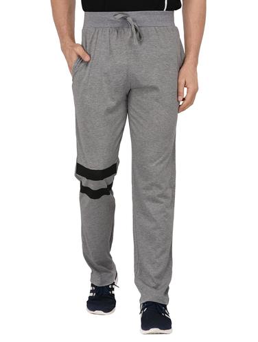grey cotton full length track pant - 15180218 - Very Small Image - 1