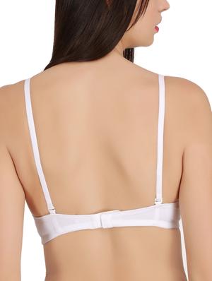 white solid cotton t-shirt bra - 15182912 - Standard Image - 4