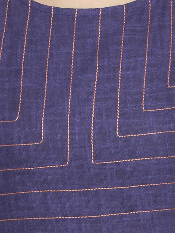 flared embroidered kurta - 15187005 - Zoom Image - 4