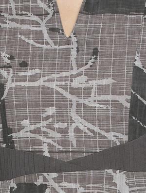 Grey cotton asymmetric kurta - 15187059 - Standard Image - 4