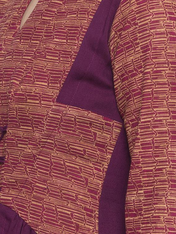 purple rayon anarkali kurta - 15187100 - Zoom Image - 4