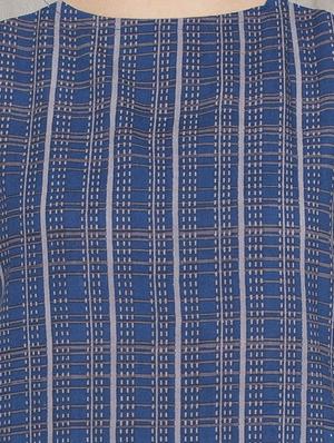 Blue rayon fusion kurta - 15187104 - Standard Image - 4