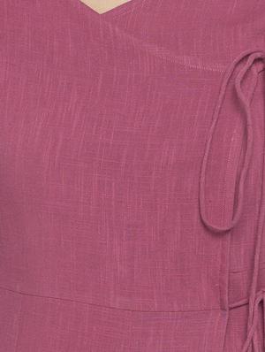 pink cotton angrakha kurta - 15187110 - Standard Image - 4