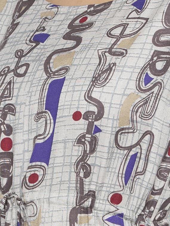 A-line frilled kurta - 15187124 - Zoom Image - 4
