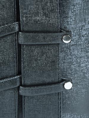 black leatherette regular handbag - 15187185 - Standard Image - 4