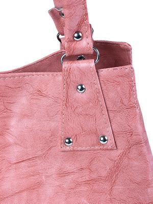 pink leatherette regular handbag - 15187199 - Standard Image - 4