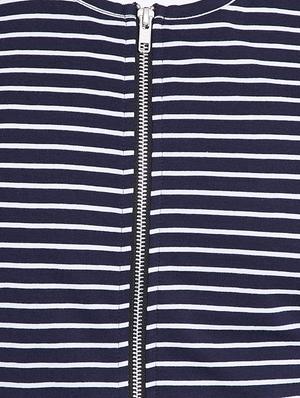 navy blue cotton blend casual jacket - 15187335 - Standard Image - 4