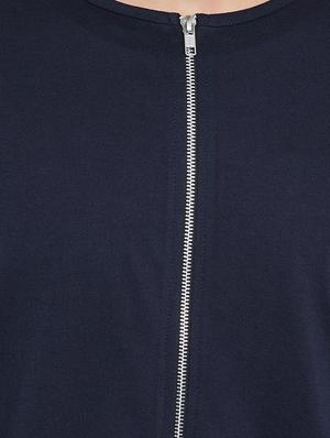 navy blue cotton blend casual jacket - 15187337 - Standard Image - 4