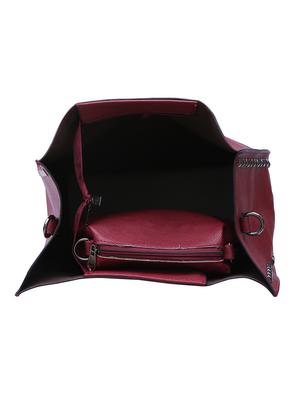 purple leatherette (pu) combo tote - 15189639 - Standard Image - 4