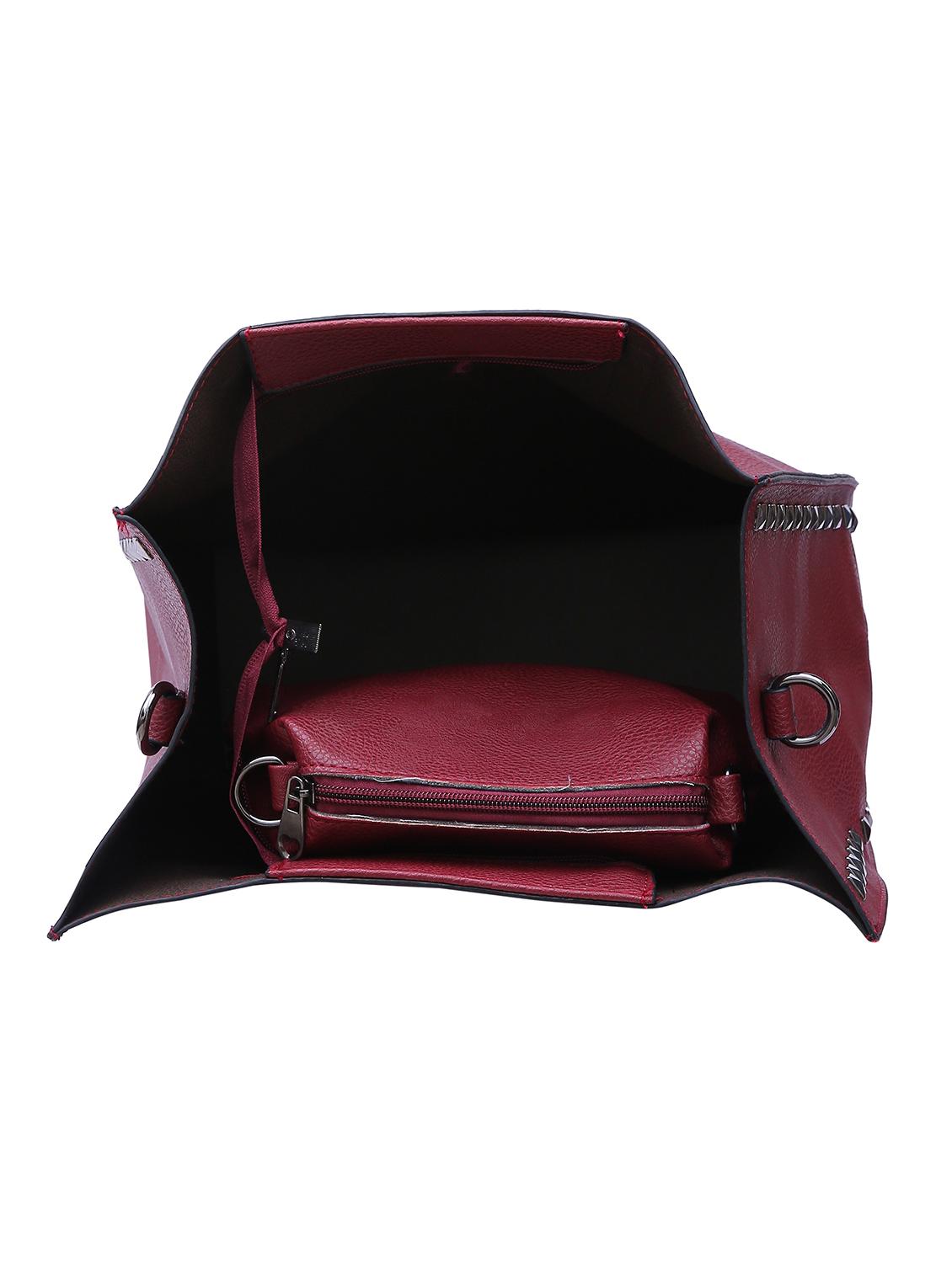 purple leatherette (pu) combo tote - 15189639 - Zoom Image - 4