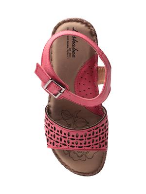 maroon ankle strap sandal - 15189879 - Standard Image - 4