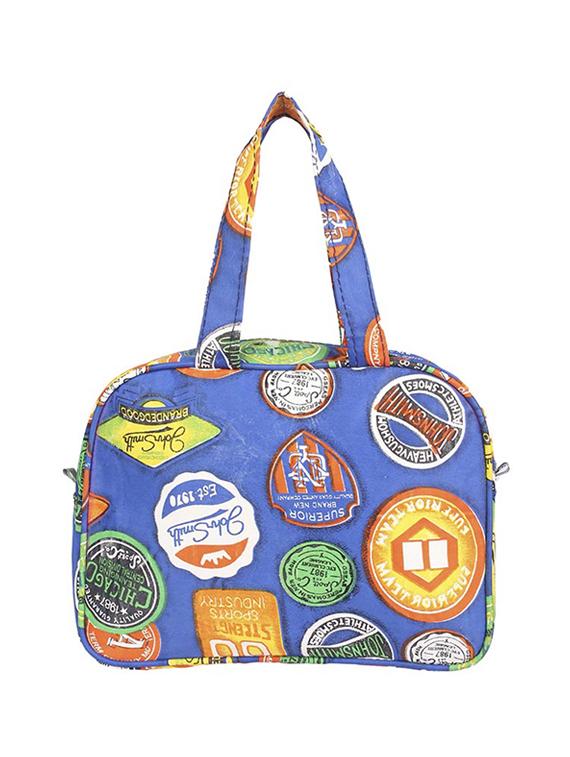 blue cotton polyester blend regular handbag - 15189929 - Zoom Image - 4