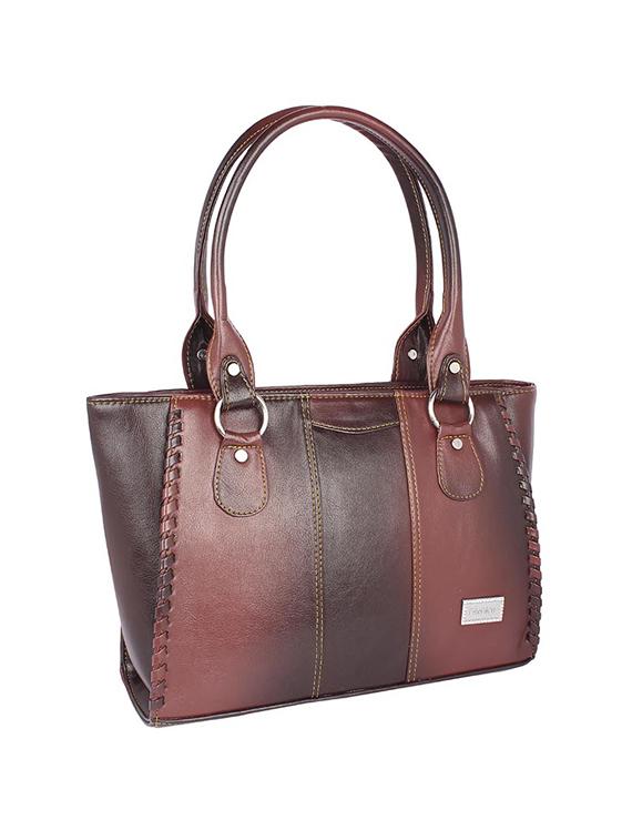 brown leatherette regular handbag - 15189937 - Zoom Image - 4