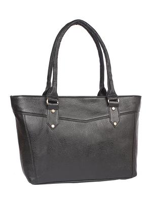 black leatherette regular handbag - 15189943 - Standard Image - 4